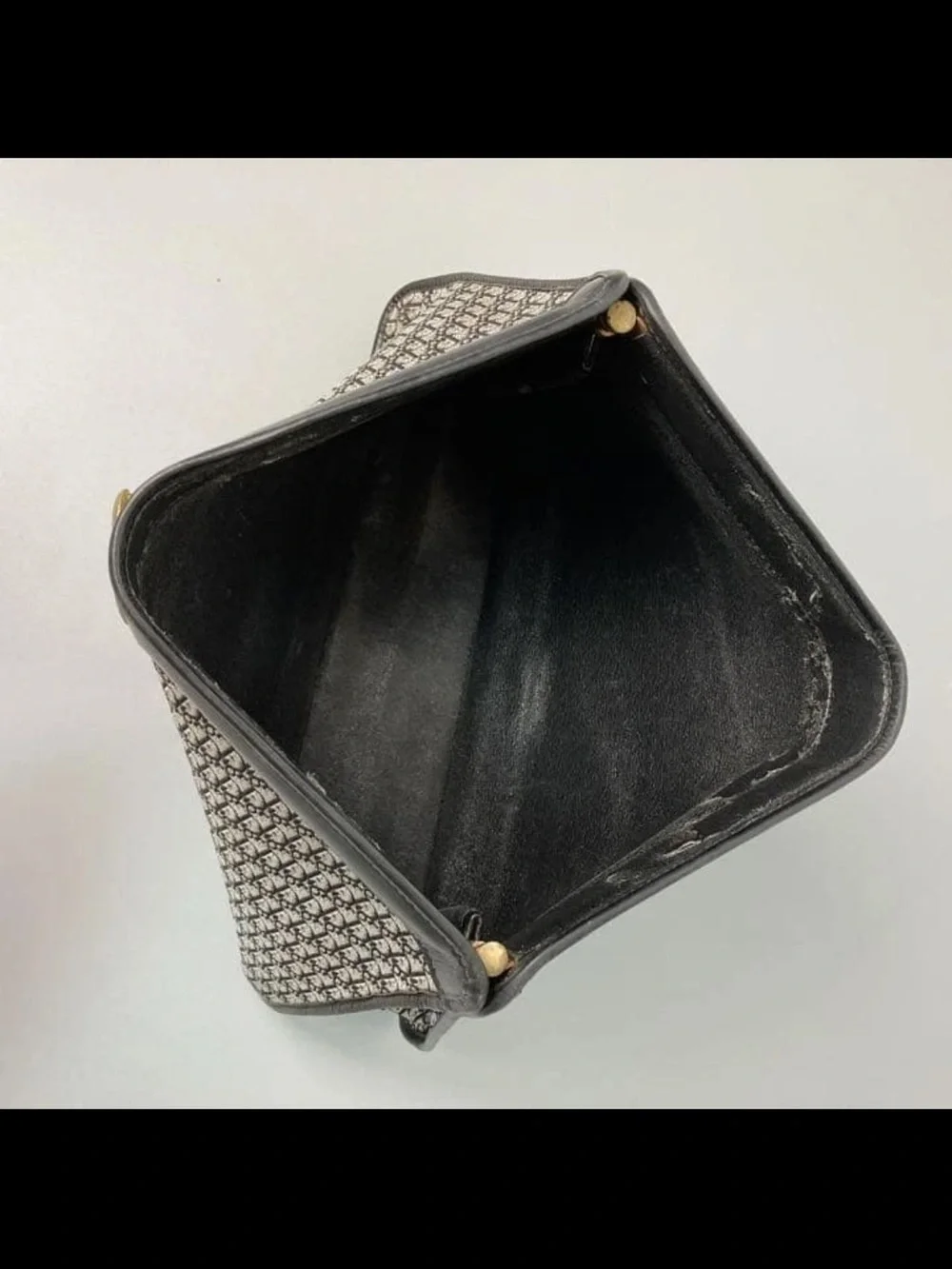 Dior Black and Cream Monogram Clutch with CD Turnlock